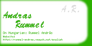 andras rummel business card