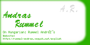 andras rummel business card